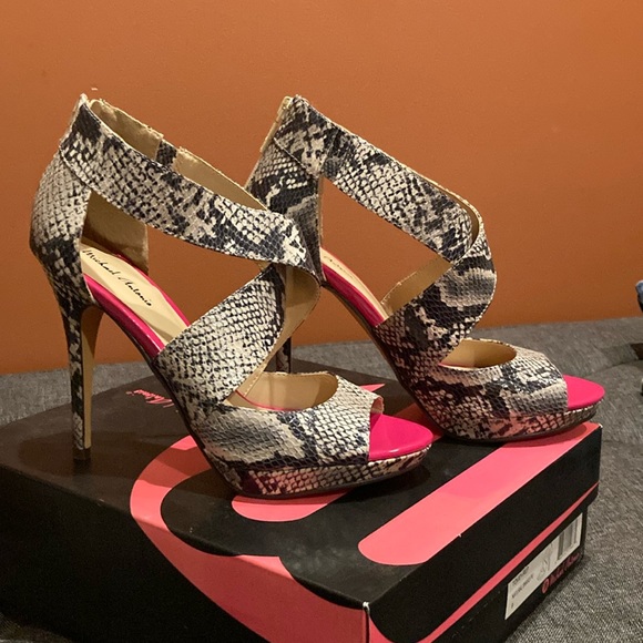 Michael Antonio Shoes - Snake skin print stiletto heels. Size 9
